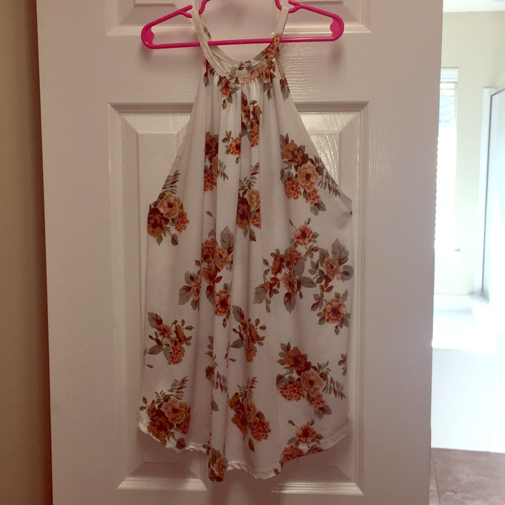 White Floral Blouse